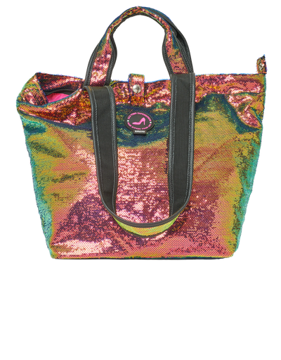 Small tote bag multi colour sequin IBIZA