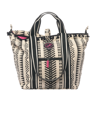 Small tote bag black & white RIO