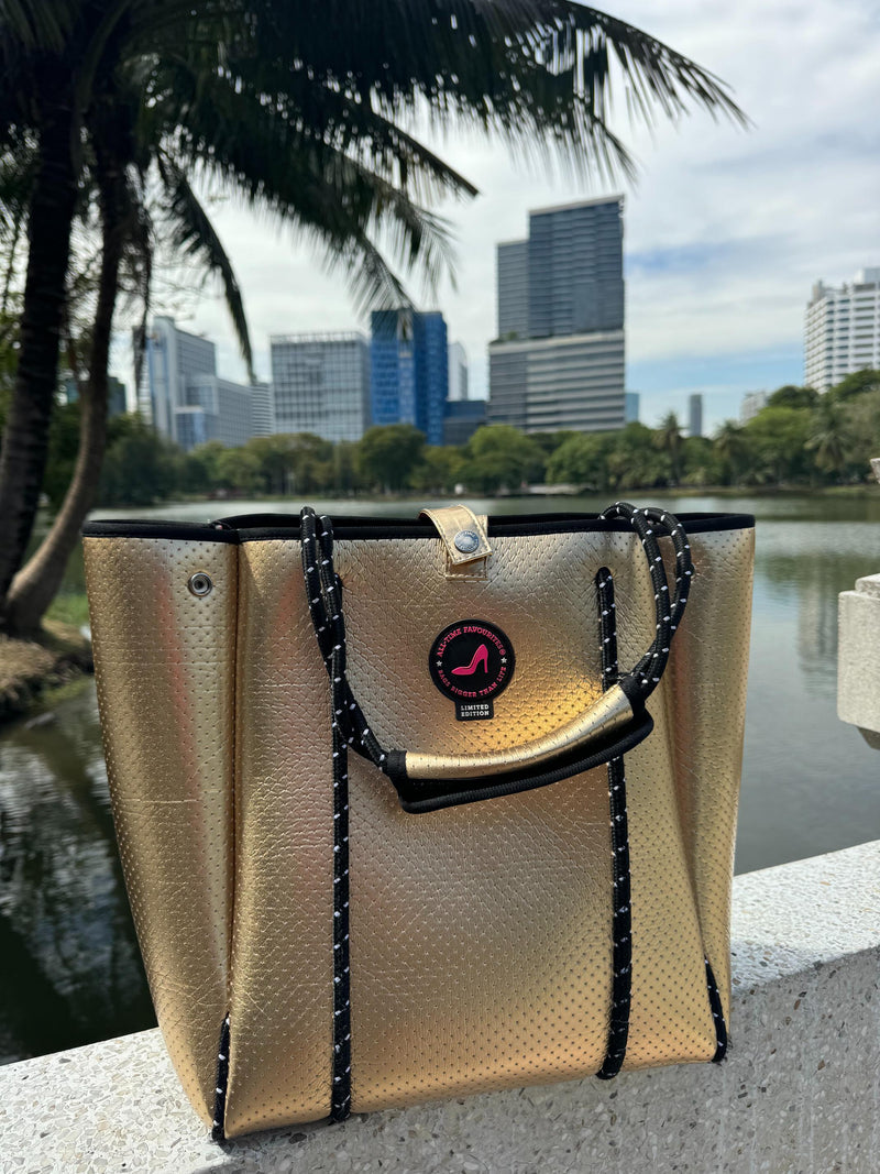 Mini shopper goud Bangkok onder palm