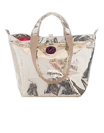 Small tote bag champagne gold HONG KONG