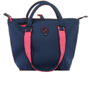 Small tote bag navy & pink PALM BEACH