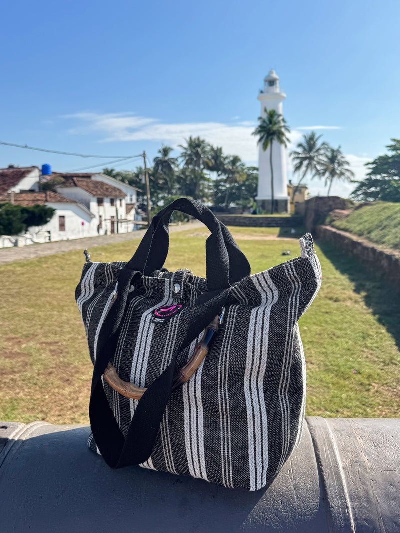 Mini shopper zwart-wit GALLE