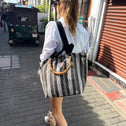 Mini shopper zwart-wit GALLE