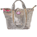 Small tote bag silver & gold sequin MALLORCA