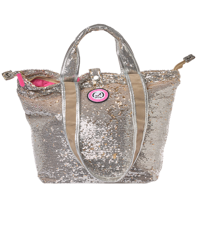 Small tote bag silver & gold sequin MALLORCA