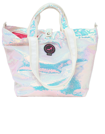 Small Tote Bag White Pearl Sequin DUBAI