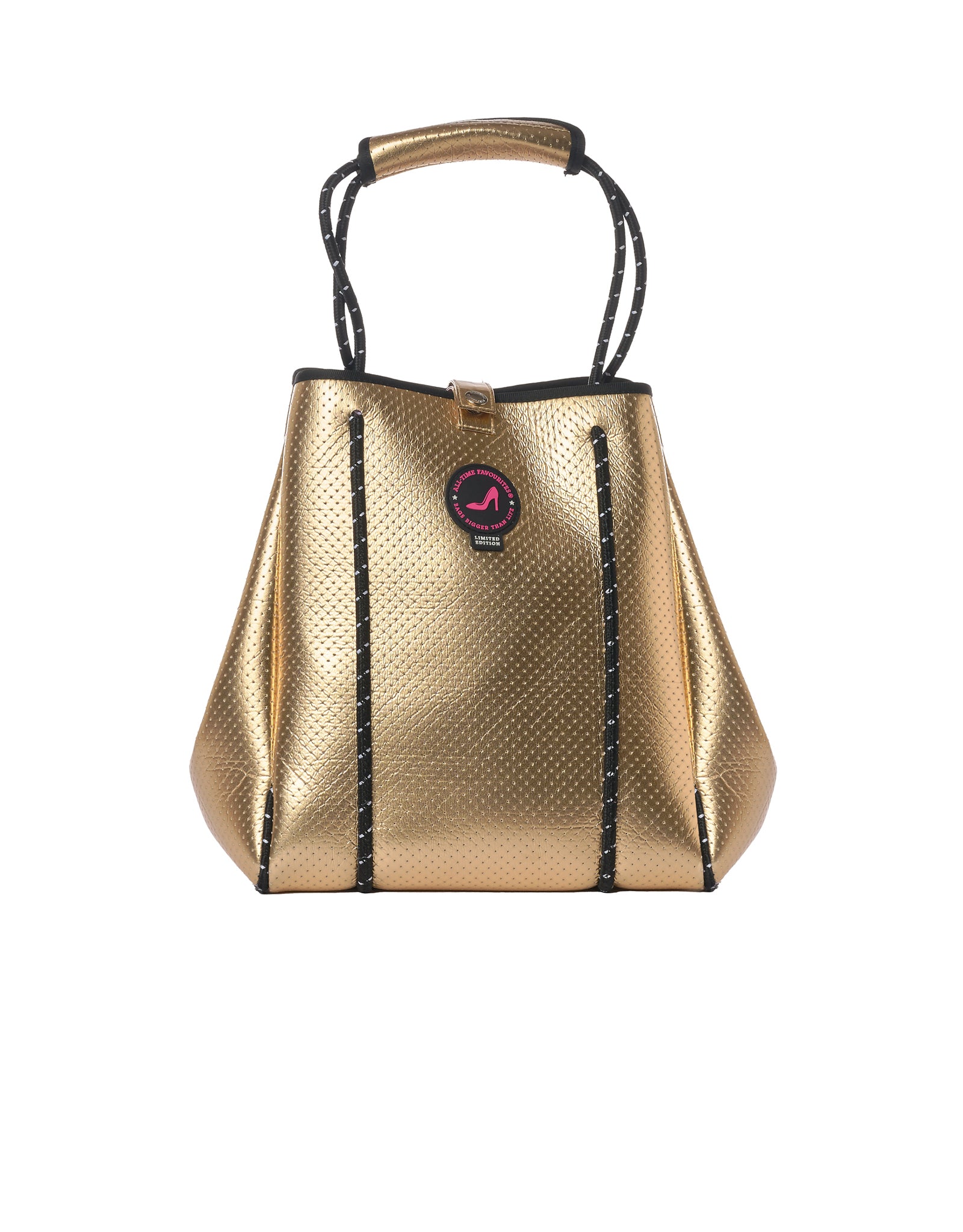 Small Tote Bag gold scuba neoprene