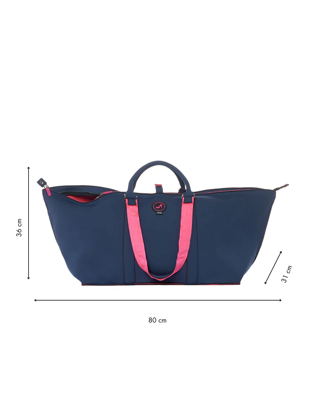 Großer Shopper Navy & Pink PALM BEACH