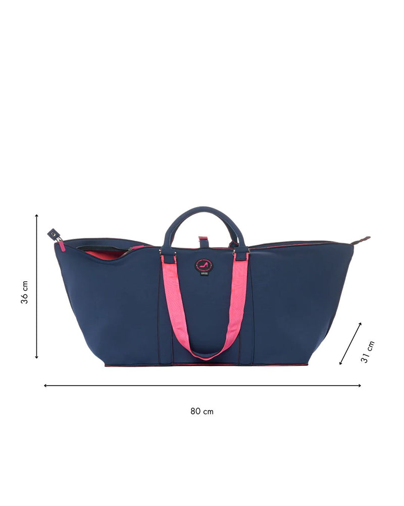 Großer Shopper Navy & Pink PALM BEACH