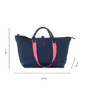 Kleiner Shopper Navy & Pink PALM BEACH