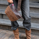 Clutch Faux Shearling Brown GRACE