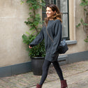 Clutch Faux Shearling Black IMAN