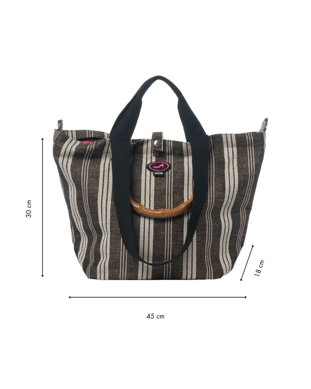Mini shopper zwart-wit GALLE