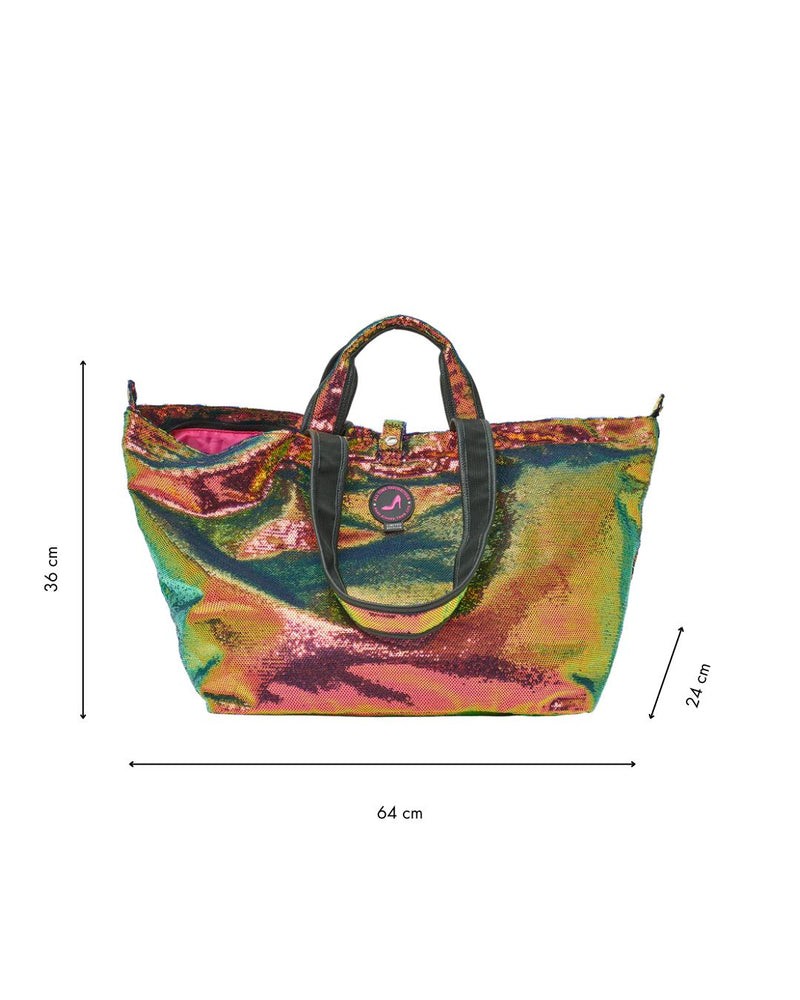 Kleine shopper pailletten multi color IBIZA