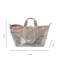 Kleine shopper pailletten zilver & goud MALLORCA
