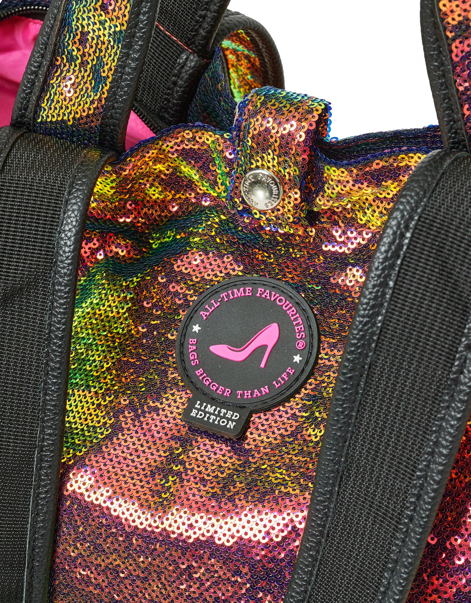 Small tote bag multi colour sequin IBIZA