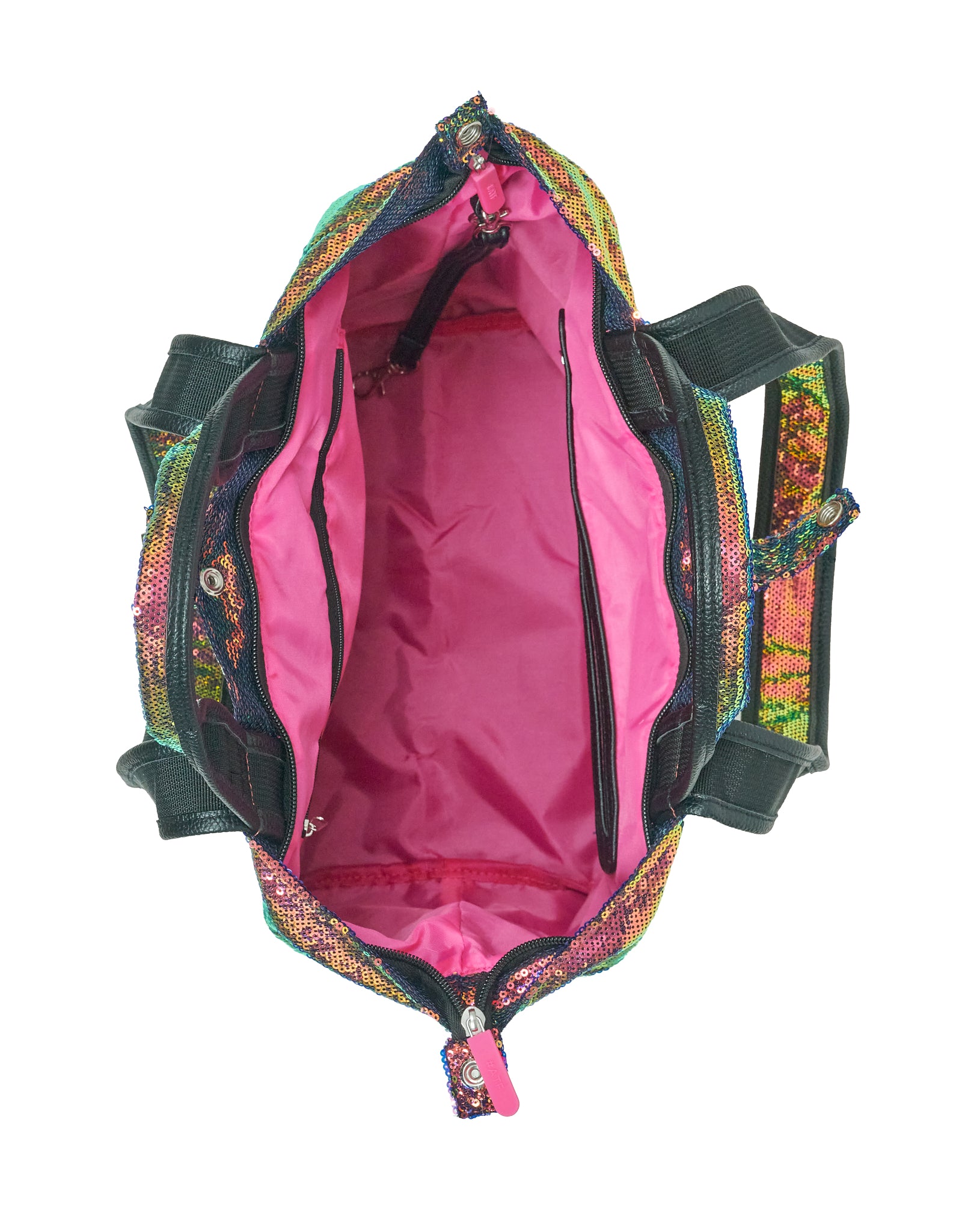 Small tote bag multi colour sequin IBIZA