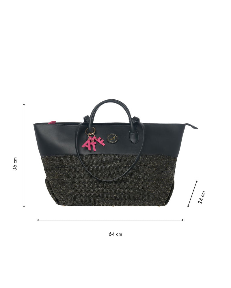 Kleine shopper zwart & goud SOPHIA