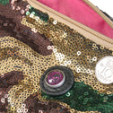 Army print sequin EDINBURGH toiletry bag