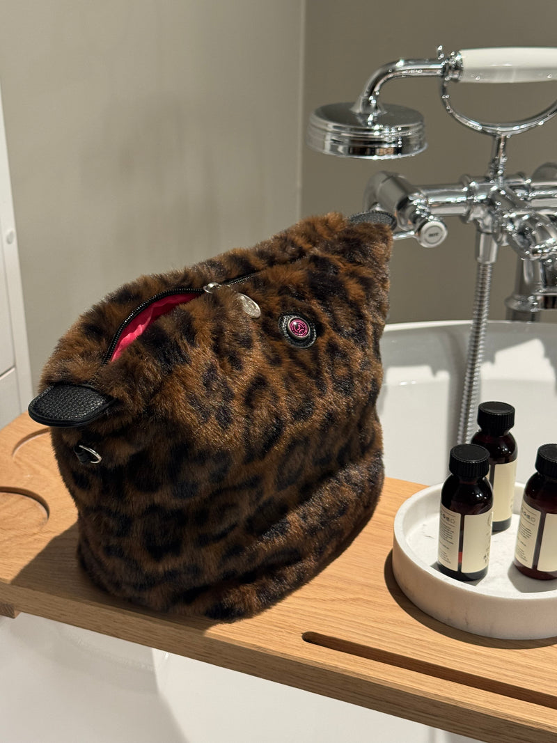 Toilettas furry luipaard MAASTRICHT