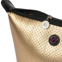 Toiletry bag gold with zipper