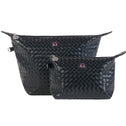 Black braided LONDON toiletry bag