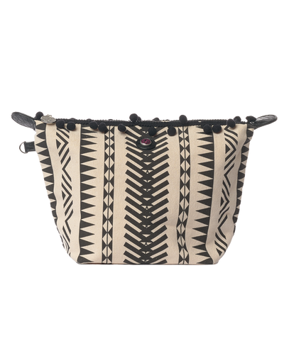 Toiletry bag black & white RIO