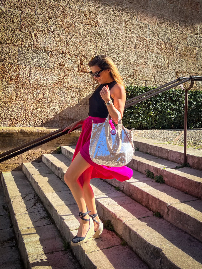XS tas zilver pailletten | All-time Favourites