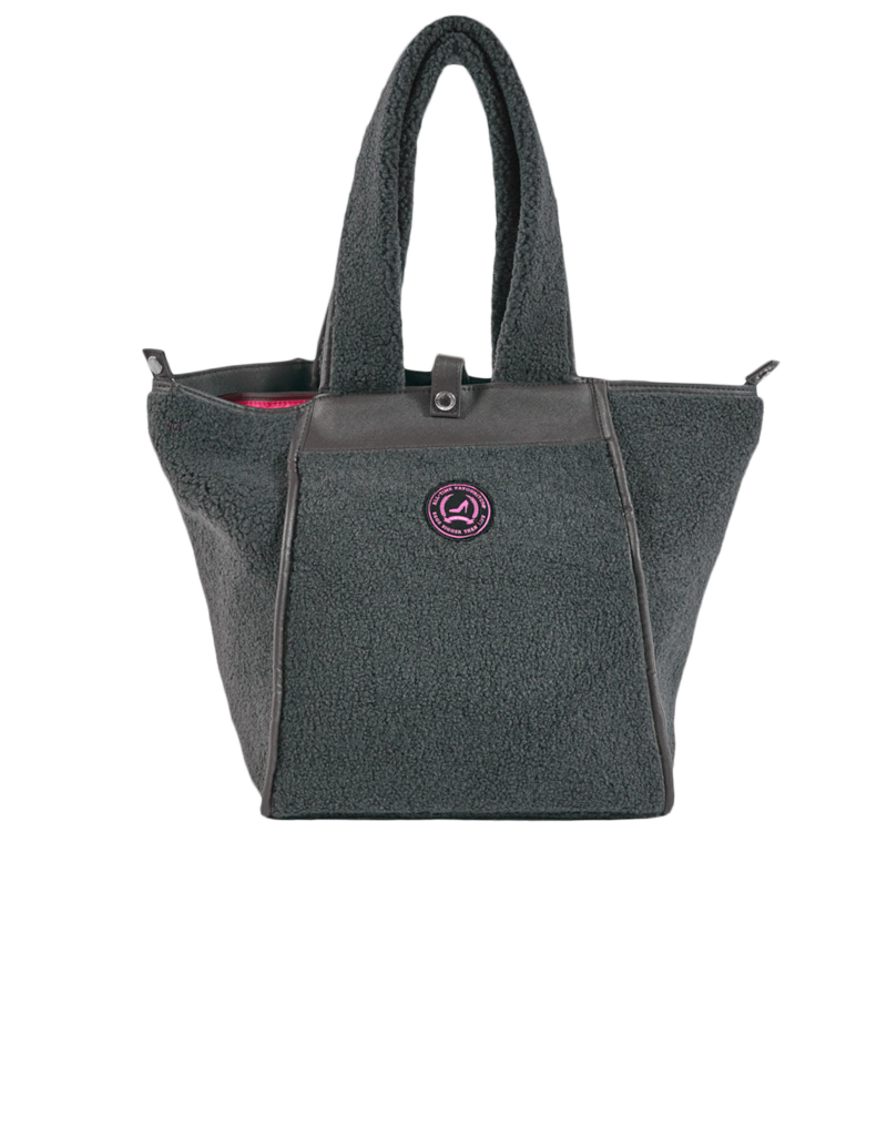 Small grey teddy HAMBURG tote bag