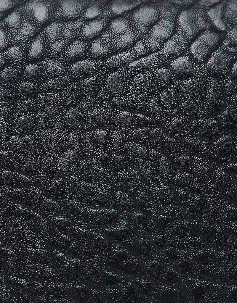 Black vegan crocodile leather texture on Small Tote Bag by All-time Favourites, close-up of croc print material.