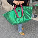 Large Tote Bag Metallic Green VENEZIA