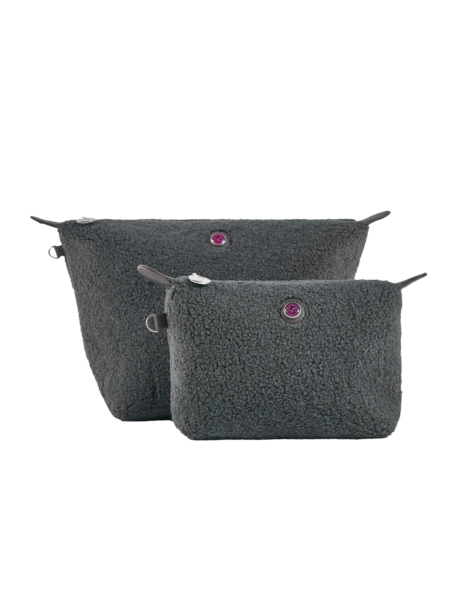 Grey teddy HAMBURG makeup bag