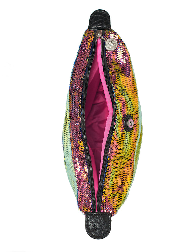 Multi colour sequin IBIZA toiletry bag