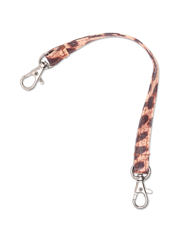 bag strap adjustable with clips leopard print