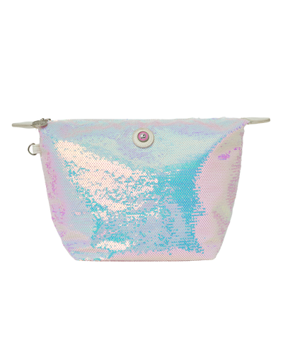 Toiletry Bag White Pearl Sequin DUBAI